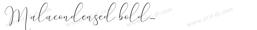 Malacondensed bold字体转换